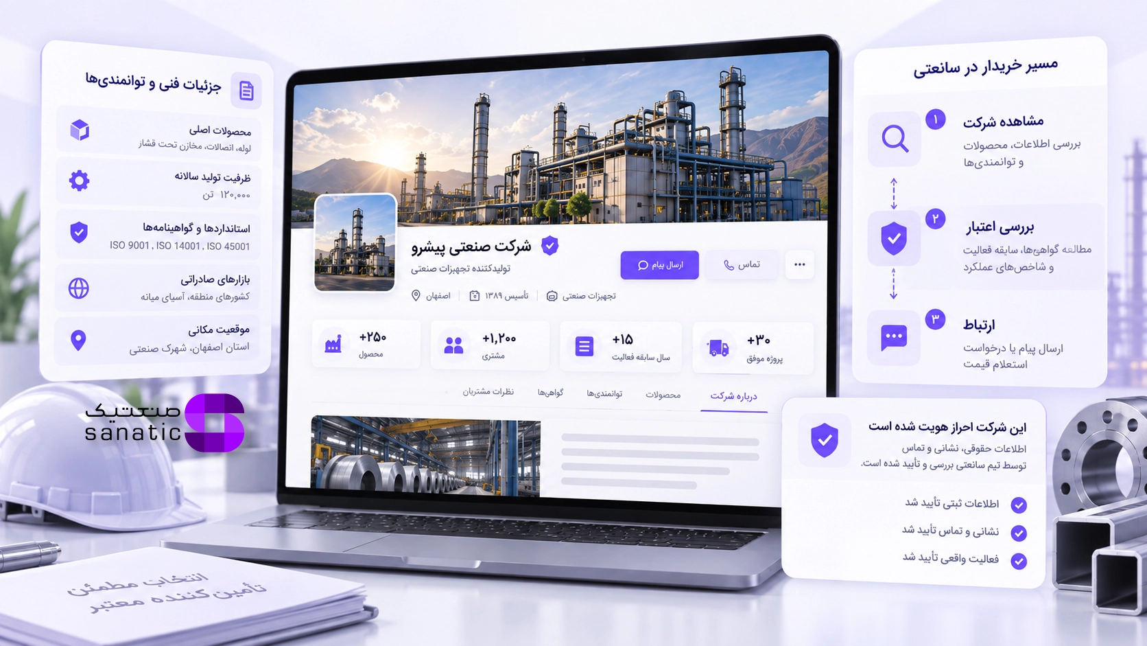 اعتبارسنجی شرکت در صنعتیک و دریافت نشان اعتبار برای شرکتهای صنعتی